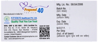 Propenol 40 Tablet 10